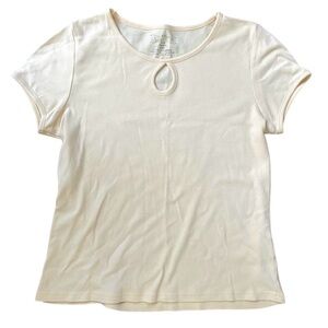 pale yellow keyhole tshirt